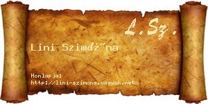 Lini Szimóna névjegykártya